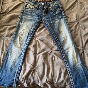 Rock revival straight leg jeans bluebell